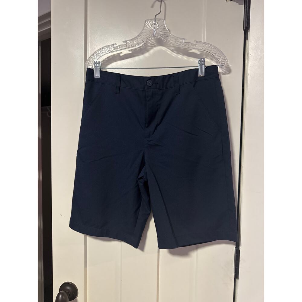 Flat front boys golf black shorts